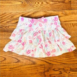 Floral White Pink Skort Skirt size 4T